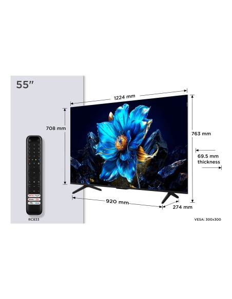 TCL 55P79K TVC 55" 4K QLED GOOGLE  TVSAT/AUDIO ONKYO + SUBWOOFER