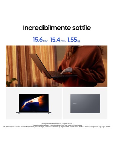 SAMSUNG GALAXY BOOK4 NOTEBOOK CORE716GB/512GB/15,6"