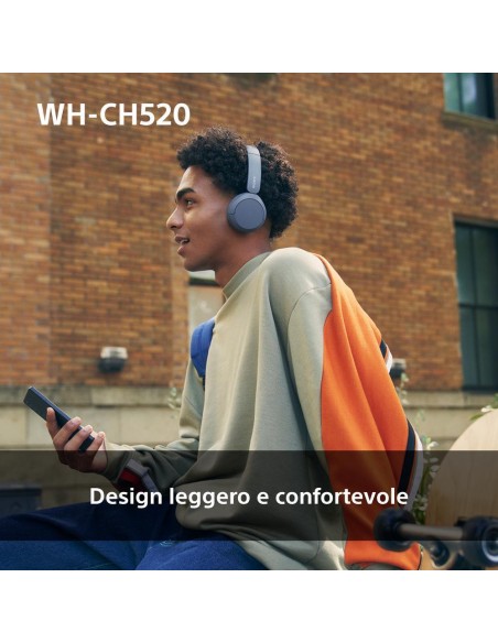 SONY WH-CH520Y CUFFIA BLUETOOTH/NFC GIALLO DRIVER 30MM AUTONOMIA 50H