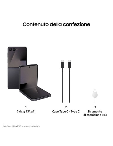 SAMSUNG ZFLIP7 5G JET BLAC.12/256GBSM-F766BZKGEUE