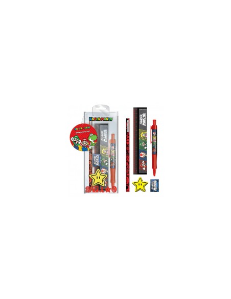 PYRAMID SUPER MARIO (4 COLOUR) STATIONERY SET