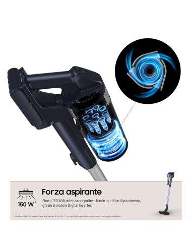 SAMSUNG VS15A6031R4 JET 60 TURBO   SCOPA RICARICABILE 150W VIOLET