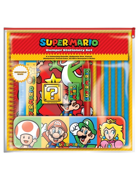 PYRAMID SUPER MARIO (CORE COLOUR BLOCK) BUMPER STATIONERY SET