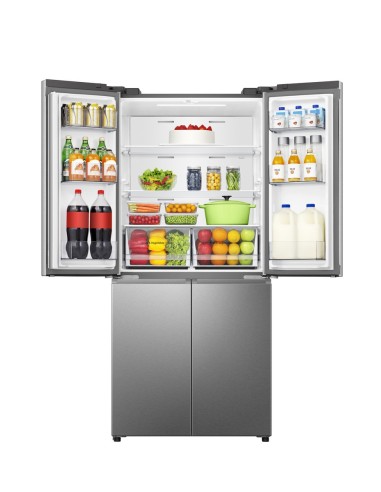 FRIGORIFERI 4 PORTE: vendita online HISENSE RQ5P470SEIE FRIGO 4PORTE E NF 391LT INOX INVER. H178,5 L79,4 in offerta