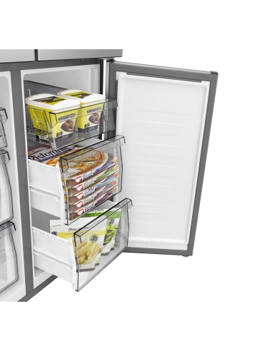 FRIGORIFERI 4 PORTE: vendita online HISENSE RQ5P470SEIE FRIGO 4PORTE E NF 391LT INOX INVER. H178,5 L79,4 in offerta