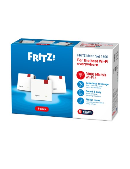 AVM MESH SET 1600 3PACK WIFI 6 RANGE EXTENDER (3 X 1200AX V2)