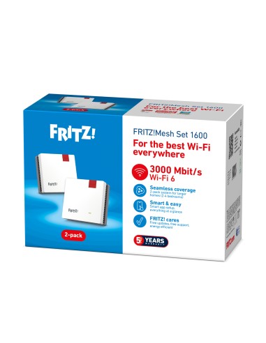 AVM MESH SET 1600 2PACK WIFI 6 RANGE EXTENDER (2 X 1200AX V2)