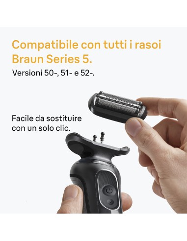 BRAUN 54B TESTINA RICAMBIO RASOIO  (SERIE 50/60) (1PEZZO)