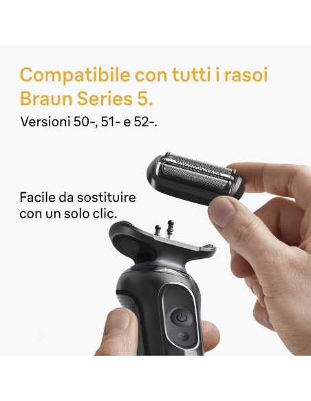 BRAUN 54B TESTINA RICAMBIO RASOIO  (SERIE 50/60) (1PEZZO)