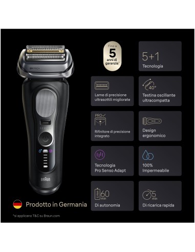 BRAUN SERIE 9 9600S RASOIO WET&DRY