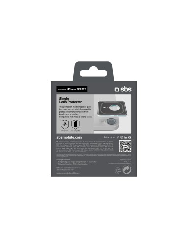 SBS TESINCAMGLIPSE25 IPHONE 16E VETRO PER LENTI FOTOCAMERA
