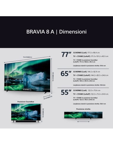 SONY K65XR8AP TVC 65" OLED 4K      GOOGLE XR ACOUSTIC SURFACE TVSAT