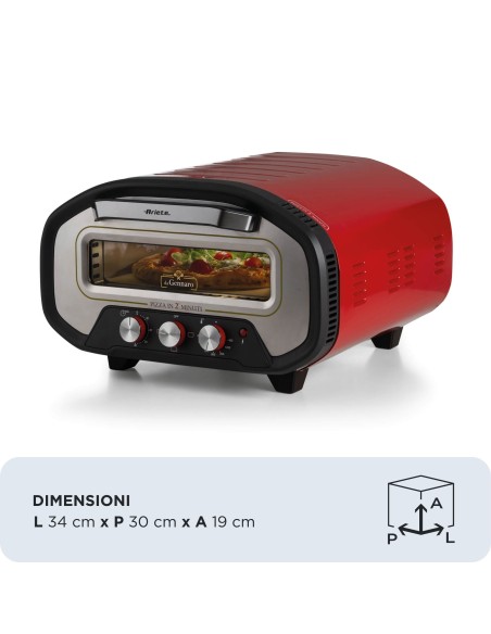 ARIETE 3901 FORNO PIZZA DA GENNARO 430°PIETRA REFRATTARIA 2200W