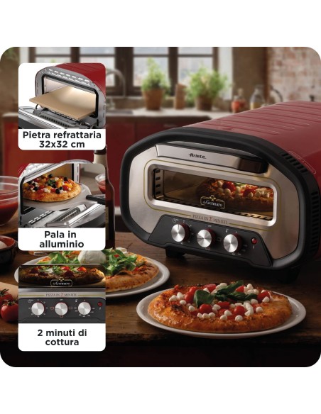 ARIETE 3901 FORNO PIZZA DA GENNARO 430°PIETRA REFRATTARIA 2200W