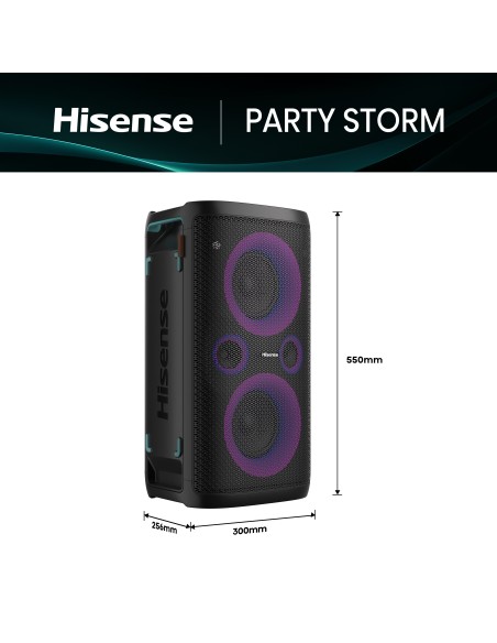 HISENSE PARTY STORM DIFFUSORE BT 300W USB/AUX/MIC/CHIT BATTERIA 15H