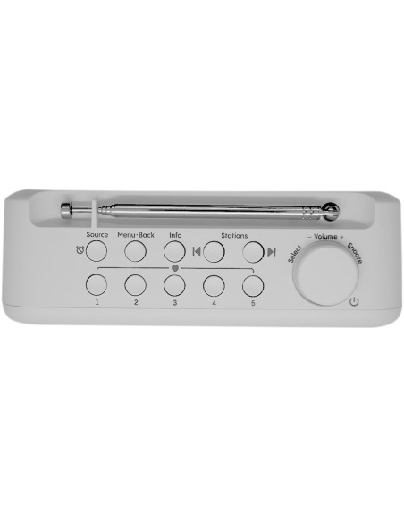 PURE ELAN ONE2 BIANCO RADIOSVEGLIA DAB/FM/BT-IN DISPLAY LCD