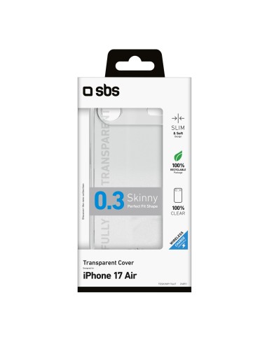 SBS TESKINIP1766T IPHONE 17 AIR COVER IN GOMMA TRASPARENTE