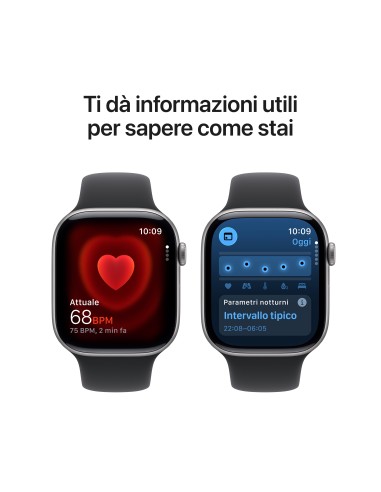 APPLE WATCH SERIES 11GPS46MMSPAC   E GREY ALUM. CASE W/BLACK SB M/L