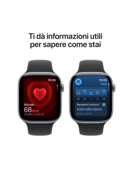 APPLE WATCH SERIES 11GPS46MMSPAC   E GREY ALUM. CASE W/BLACK SB M/L