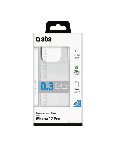 SBS TESKINIP1763PT IPHONE 17 PRO COVER IN GOMMA TRASPARENTE