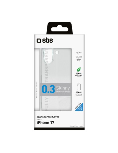 SBS TESKINIP1763T IPHONE 17 COVER IN GOMMA TRASPARENTE