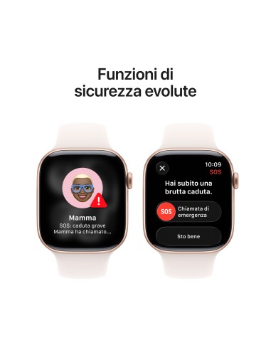 APPLE WATCH SERIES 11GPS46MMROSE   GOLD ALUM. CASE W/LIGHT B. SB M/L