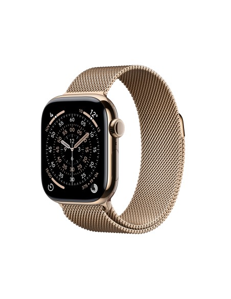 APPLE WATCH SERIES 11GPS+CELL 42MM  GOLD TITAN. CASE W/GOLD MIL. LOOP