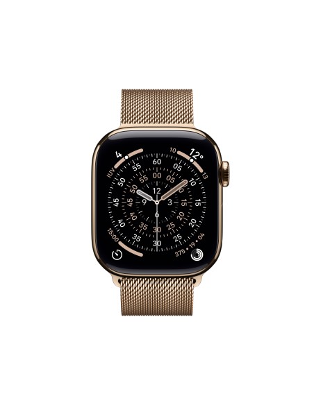 APPLE WATCH SERIES 11GPS+CELL 42MM  GOLD TITAN. CASE W/GOLD MIL. LOOP