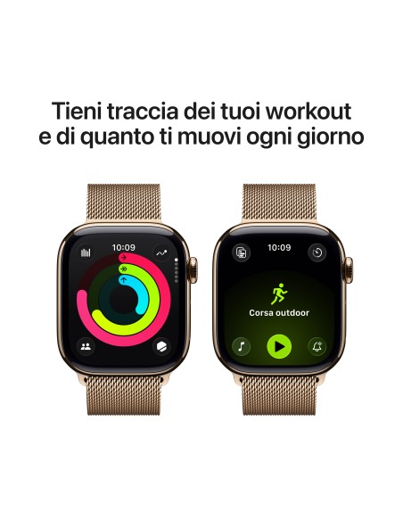 APPLE WATCH SERIES 11GPS+CELL 42MM  GOLD TITAN. CASE W/GOLD MIL. LOOP