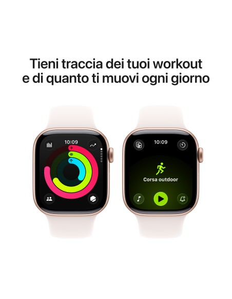 APPLE WATCH SERIES 11GPS42MMROSE   GOLD ALUM. CASE W/LIGHT BL. SB S/M