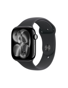APPLE WATCH SERIES 11GPS46MMJET    BLACK ALUMINIUM CASE W/BLACK SB S/M