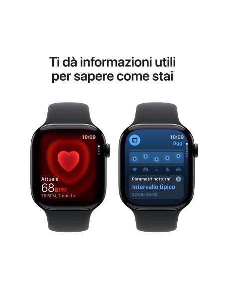 APPLE WATCH SERIES 11GPS46MMJET    BLACK ALUMINIUM CASE W/BLACK SB S/M
