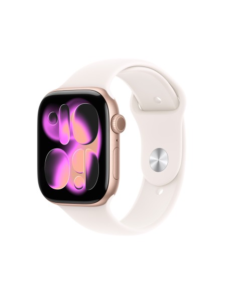 APPLE WATCH SERIES 11GPS46MMROSE   GOLD ALUM. CASE W/LIGHT B. SB S/M
