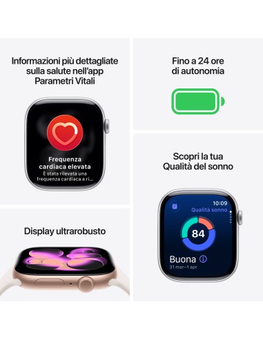 APPLE WATCH SERIES 11GPS46MMROSE   GOLD ALUM. CASE W/LIGHT B. SB S/M