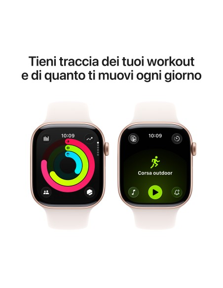 APPLE WATCH SERIES 11GPS46MMROSE   GOLD ALUM. CASE W/LIGHT B. SB S/M