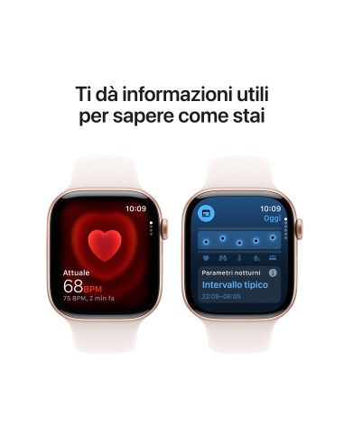 APPLE WATCH SERIES 11GPS46MMROSE   GOLD ALUM. CASE W/LIGHT B. SB S/M