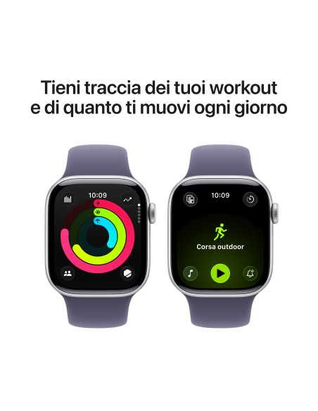 APPLE WATCH SERIES 11GPS42MMSILV   ER ALUM. CASE W/PURPLE FOG SB S/M