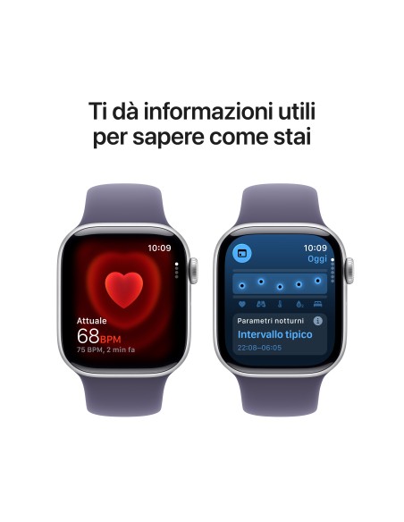 APPLE WATCH SERIES 11GPS42MMSILV   ER ALUM. CASE W/PURPLE FOG SB S/M