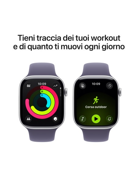 APPLE WATCH SERIES 11GPS46MMSILV   ER ALUM. CASE W/PURPLE FOG SB M/L