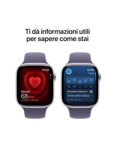 APPLE WATCH SERIES 11GPS46MMSILV   ER ALUM. CASE W/PURPLE FOG SB M/L