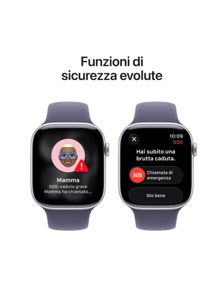 APPLE WATCH SERIES 11GPS46MMSILV   ER ALUM. CASE W/PURPLE FOG SB M/L