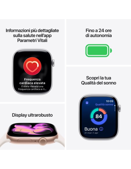 APPLE WATCH SERIES 11GPS42MMSPAC   E GREY ALUMIN. CASE W/BLACK SB M/L