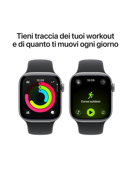 APPLE WATCH SERIES 11GPS42MMSPAC   E GREY ALUMIN. CASE W/BLACK SB M/L