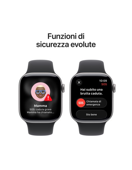 APPLE WATCH SERIES 11GPS42MMSPAC   E GREY ALUMIN. CASE W/BLACK SB M/L