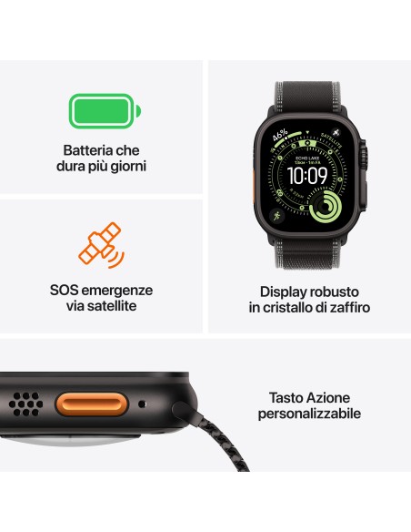 APPLE WATCH ULTRA 3GPS+CELL 49MM   BLACK TIT. CASE W/BLACK ALP.LOOP L
