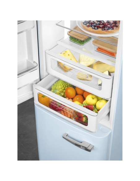 SMEG FAB32LPB6 COMB. C PASTEL BLUE NF 331 LT ANNI 50 60CM CERNIERE SX
