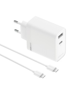 REALME SUPERVOOC 80W USB-C/USB-A GAN ALIMENTATORE RETE + CAVO BIANCO