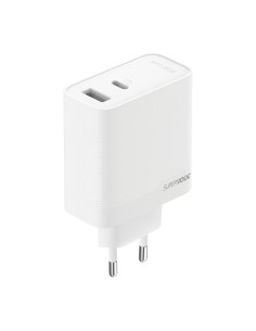 REALME SUPERVOOC 80W USB-C/USB-A GAN ALIMENTATORE RETE + CAVO BIANCO 2