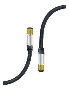 KARMA RDM CL121-5 CAVO ANTENNA M/F 1,5M NERO GOLD CON ADATTATORE M/M