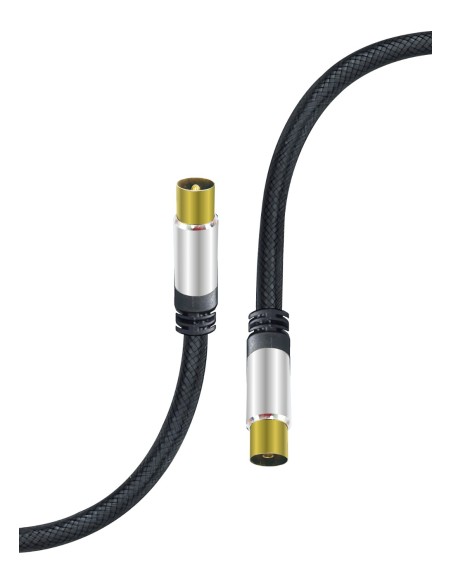 KARMA RDM CL121-5 CAVO ANTENNA M/F 1,5M NERO GOLD CON ADATTATORE M/M